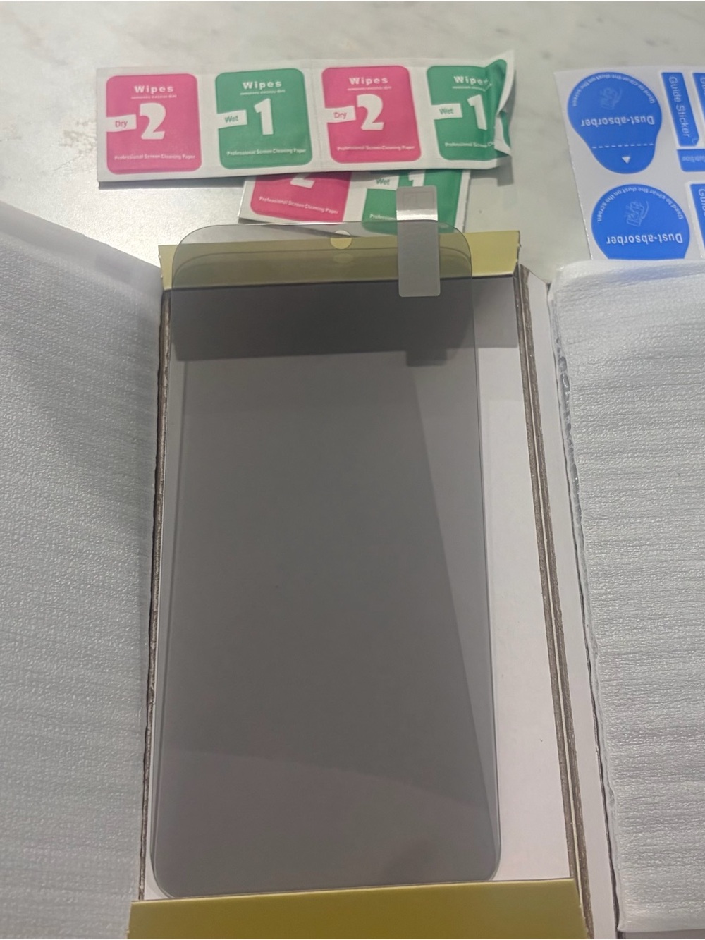 Tempered Glass Screen Protector for Smartphone - Black